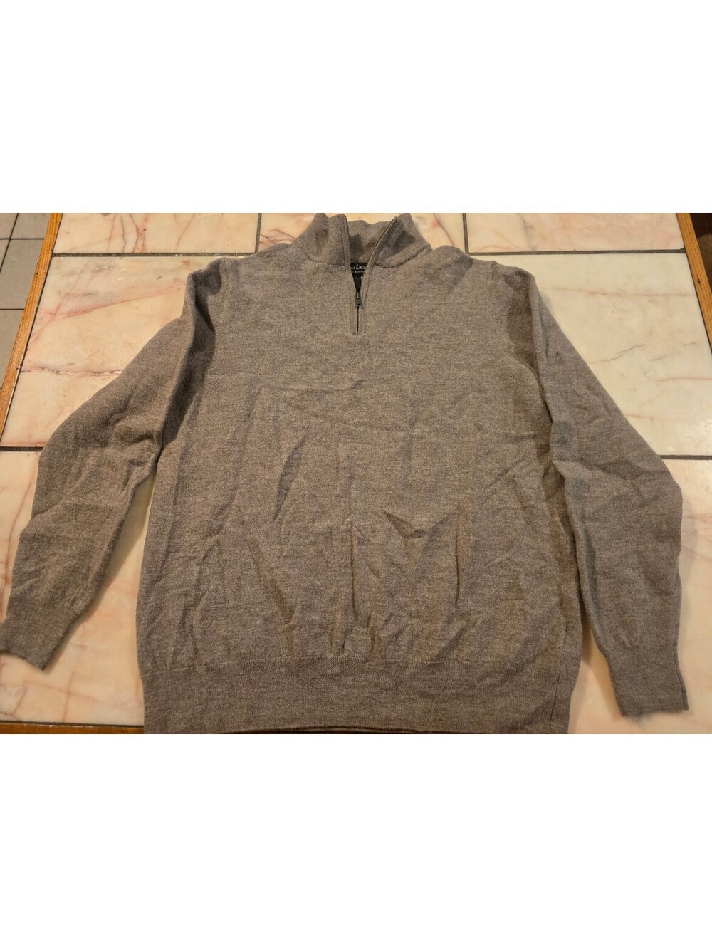 Christian Lacroix 100% Extrafine Merino Wool Quarter-Zip Sweater